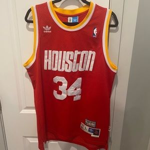 Hakeem Olajuwon Houston Rockets NBA Jersey Mens Large Adidas Hardwood Classics